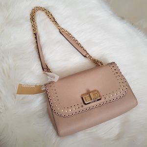 SALE!Michael Kors Hannah shoulder flap leather bag